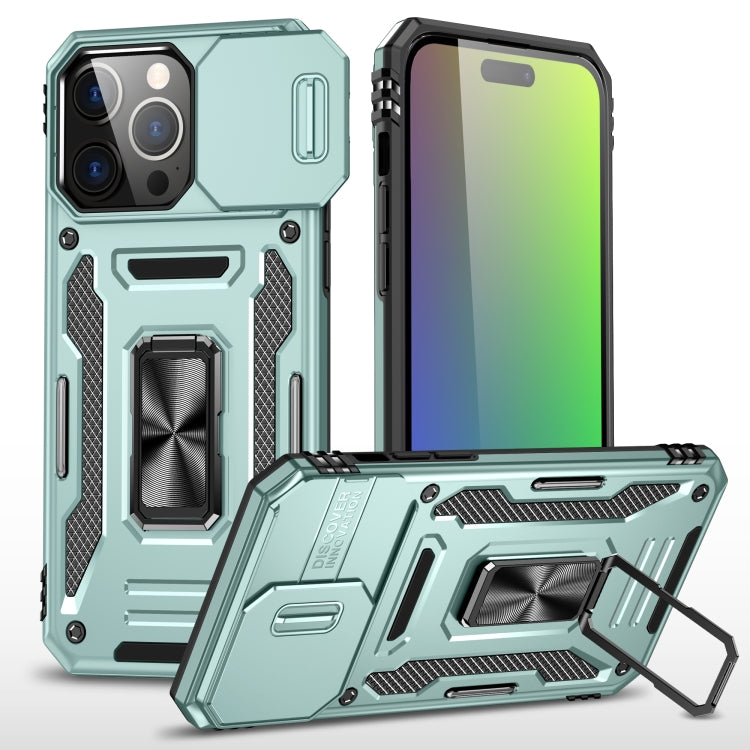 For iPhone 16 Pro Max Armor PC + TPU Camera Shield Phone Case(Alpine Green) - iPhone 16 Pro Max Cases by PMC Jewellery | Online Shopping South Africa | PMC Jewellery | Buy Now Pay Later Mobicred