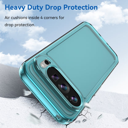 For Google Pixel 9 Candy Series TPU Phone Case(Transparent Blue) - Google Cases by PMC Jewellery | Online Shopping South Africa | PMC Jewellery | Buy Now Pay Later Mobicred