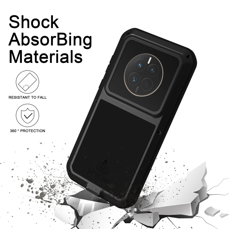 For Huawei Mate 50 Pro LOVE MEI POWERFUL Metal Shockproof Life Waterproof Dustproof Phone Case(White) - Huawei Cases by LOVE MEI | Online Shopping South Africa | PMC Jewellery