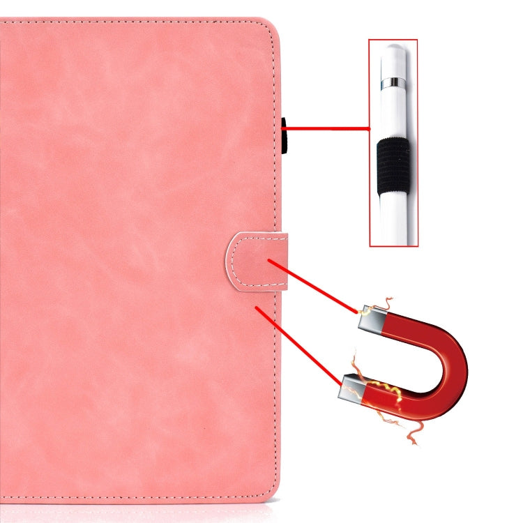 For Amazon Fire Max 11 2023 Cowhide Texture Smart Leather Tablet Case(Pink) - Amazon by PMC TechLife | Online Shopping South Africa | PMC TechLife | Buy Now Pay Later Mobicred