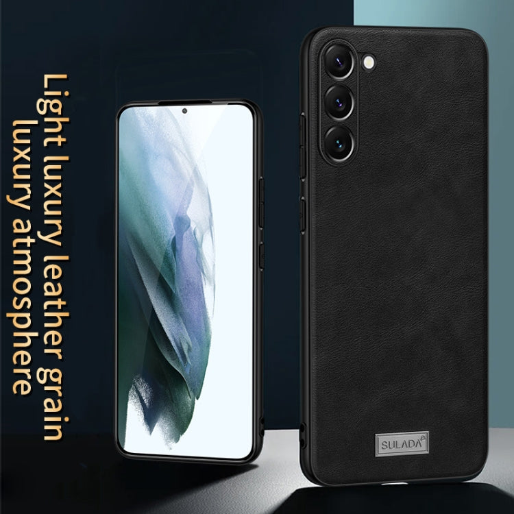 For Samsung Galaxy S23+ 5G SULADA Shockproof TPU Hybrid Handmade Leather Phone Case(Blue) - Galaxy S23+ 5G Cases by SULADA | Online Shopping South Africa | PMC TechLife | Buy Now Pay Later Mobicred