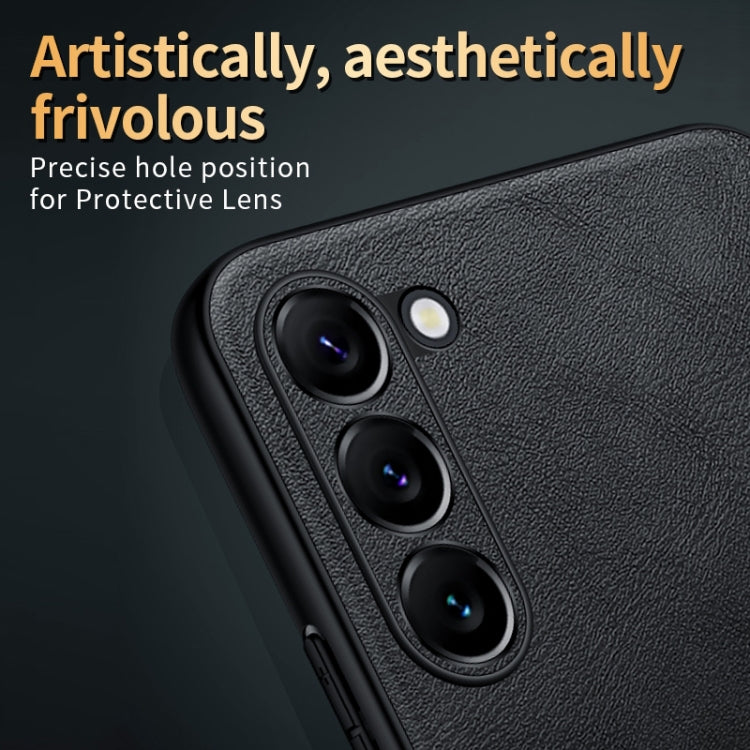 For Samsung Galaxy S23+ 5G SULADA Shockproof TPU Hybrid Handmade Leather Phone Case(Blue) - Galaxy S23+ 5G Cases by SULADA | Online Shopping South Africa | PMC TechLife | Buy Now Pay Later Mobicred