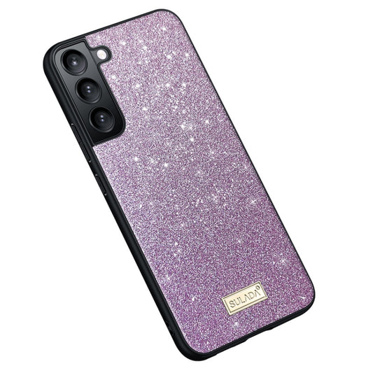 For Samsung Galaxy S24+ 5G SULADA Glittery TPU Hybrid Handmade Leather Phone Case(Purple) - Galaxy S24+ 5G Cases by SULADA | Online Shopping South Africa | PMC Jewellery | Buy Now Pay Later Mobicred