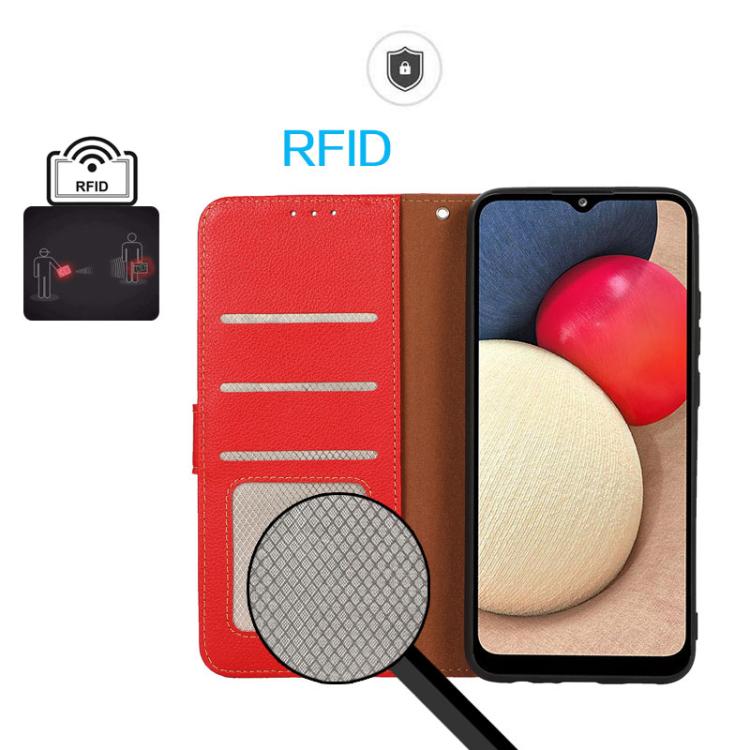 For iPhone 17 KHAZNEH Litchi Texture Leather RFID Phone Case(Red) - free shipping - PMc TechLife - Order now!