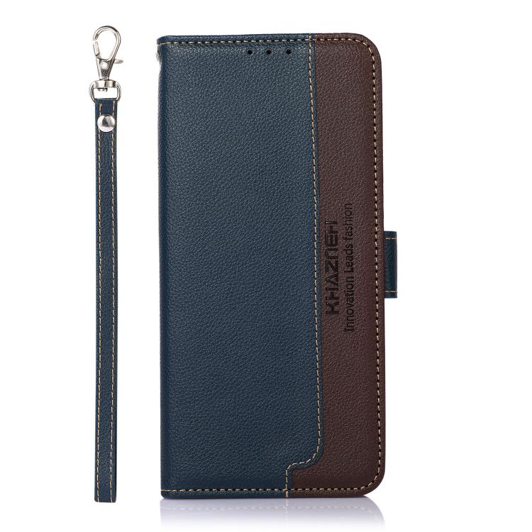 For iPhone 17 Pro KHAZNEH Litchi Texture Leather RFID Phone Case(Blue) - free shipping - PMc TechLife - Order now!