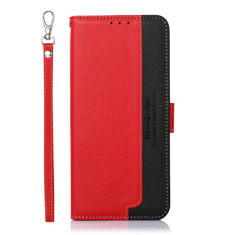 For iPhone 17 Pro Max KHAZNEH Litchi Texture Leather RFID Phone Case(Red) - free shipping - PMc TechLife - Order now!