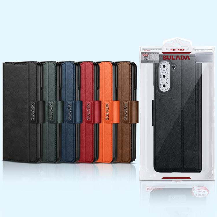 For Honor Magic V SULADA All-inclusive Magnetic Snap Flip Leather Phone Case(Blue) - free shipping - PMC TechLife - Order now!