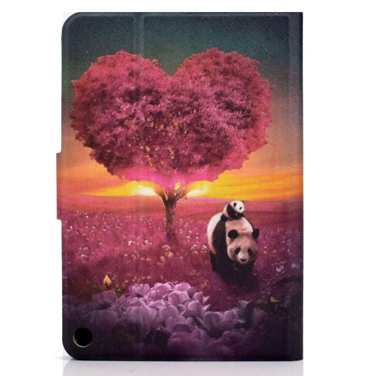 For Amazon Fire Max 11 2023 Colored Drawing Smart Leather Tablet Case(Panda) - Amazon by PMC TechLife | Online Shopping South Africa | PMC TechLife | Buy Now Pay Later Mobicred