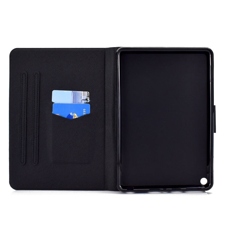For Amazon Fire Max 11 2023 Colored Drawing Smart Leather Tablet Case(Panda) - Amazon by PMC TechLife | Online Shopping South Africa | PMC TechLife | Buy Now Pay Later Mobicred