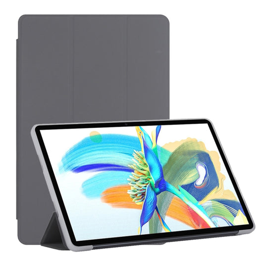 For Teclast M40 Pro 3-Fold Holder Folio Leather Tablet Smart Case(Grey) - Teclast by TECLAST | Online Shopping South Africa | PMC Jewellery | Buy Now Pay Later Mobicred