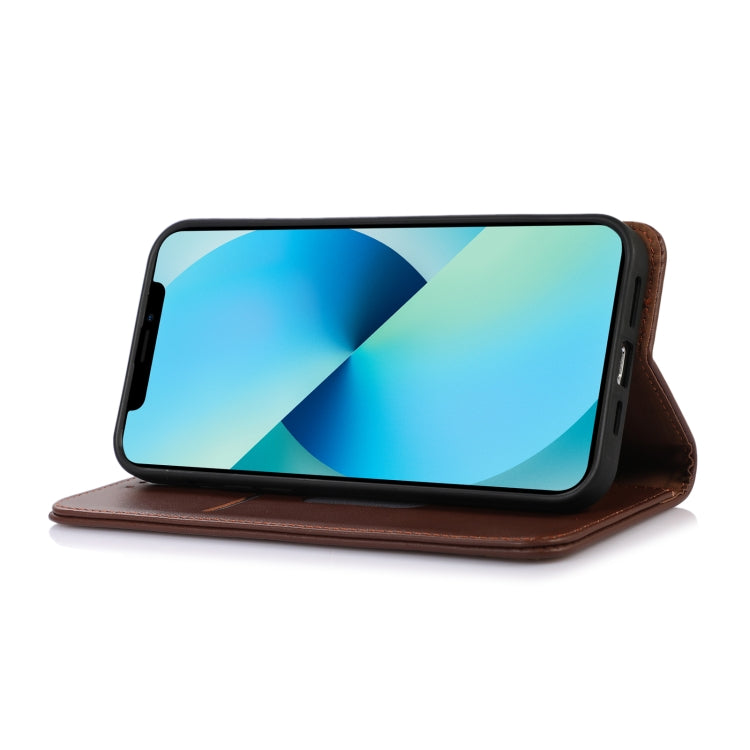 For Huawei Nova 11 KHAZNEH Nappa Top Layer Cowhide Leather Phone Case(Brown) - Huawei Cases by PMC TechLife | Online Shopping South Africa | PMC TechLife | Buy Now Pay Later Mobicred