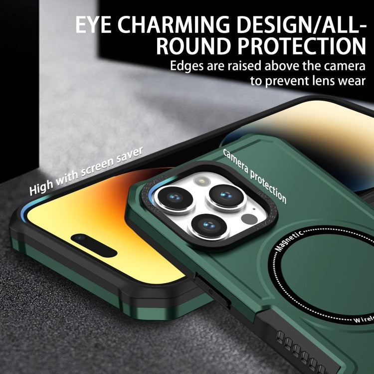For iPhone 15 Pro MagSafe Shockproof Armor Phone Case(Dark Green) - iPhone 15 Pro Cases by PMC TechLife | Online Shopping South Africa | PMC TechLife