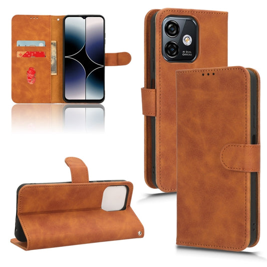 For Ulefone Note 16 Pro Skin Feel Magnetic Flip Leather Phone Case(Brown) - Ulefone Cases by PMC Jewellery | Online Shopping South Africa | PMC Jewellery | Buy Now Pay Later Mobicred