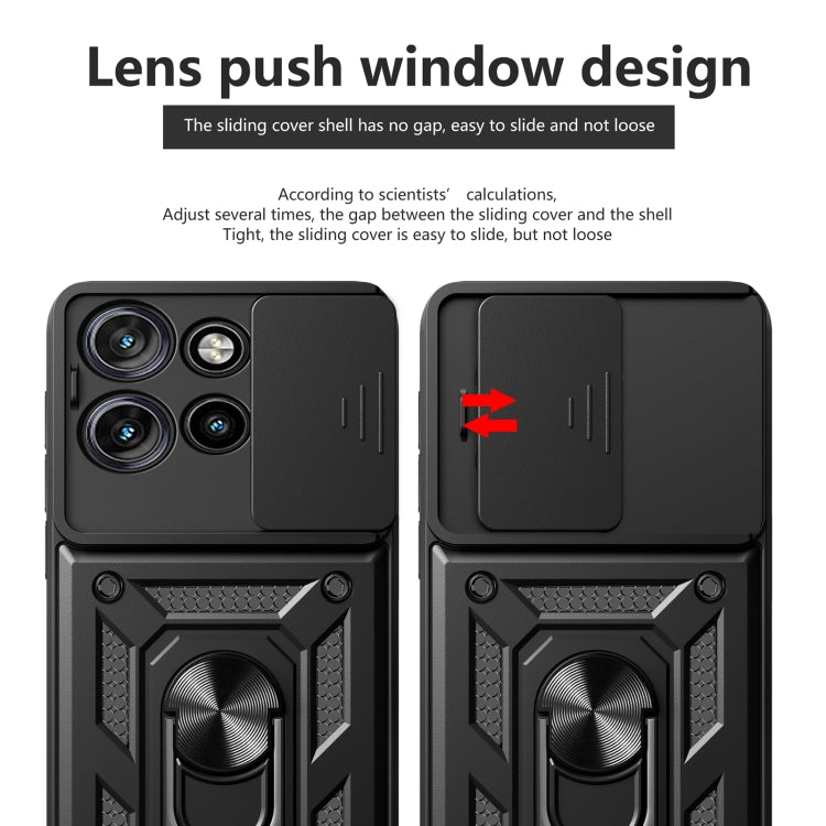 For Motorola Edge 50 Neo Sliding Camera Cover Design TPU+PC Phone Case(Black) - free shipping - PMC TechLife - Order now!
