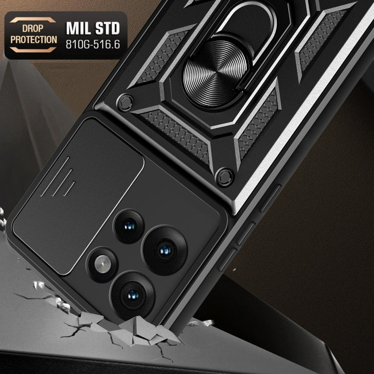 For Motorola Edge 50 5G Sliding Camera Cover Design TPU+PC Phone Case(Black) - free shipping - PMC TechLife - Order now!
