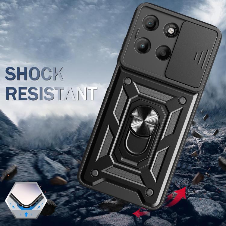 For Motorola Moto G15 Sliding Camera Cover Design TPU+PC Phone Case(Black) - free shipping - PMC TechLife - Order now!