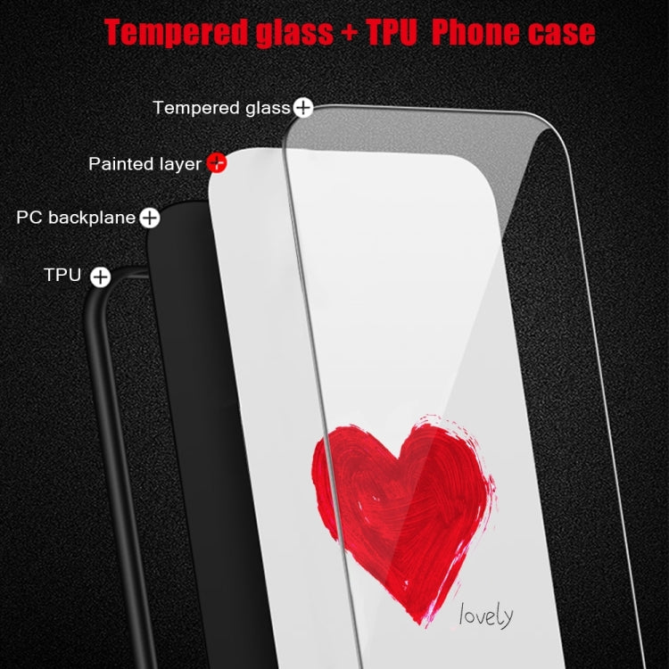 For iPhone 16 Pro Colorful Painted Glass Phone Case(Red Heart) - iPhone 16 Pro Cases by PMC Jewellery | Online Shopping South Africa | PMC Jewellery | Buy Now Pay Later Mobicred