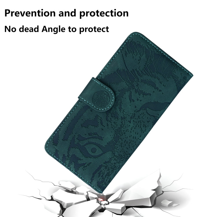 For iPhone 16e Tiger Embossing Pattern Leather Phone Case(Green) - free shipping - PMC TechLife - Order now!