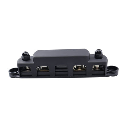 CP-4124-01 RV Yacht M8 Single Row 4-way Power Distribution Block Busbar with Cover with 300A Fuse - Booster Cable & Clip by PMC Jewellery | Online Shopping South Africa | PMC Jewellery | Buy Now Pay Later Mobicred