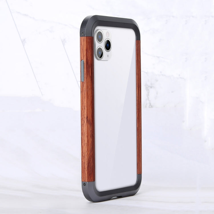 For iPhone 11 Pro Max R-JUST Metal + Wood Frame Protective Case - iPhone 11 Pro Max Cases by R-JUST | Online Shopping South Africa | PMC Jewellery