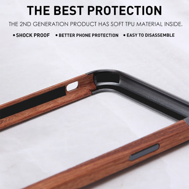 For iPhone XS Max R-JUST Metal + Wood Frame Protective Case - free shipping - PMC TechLife - Order now!