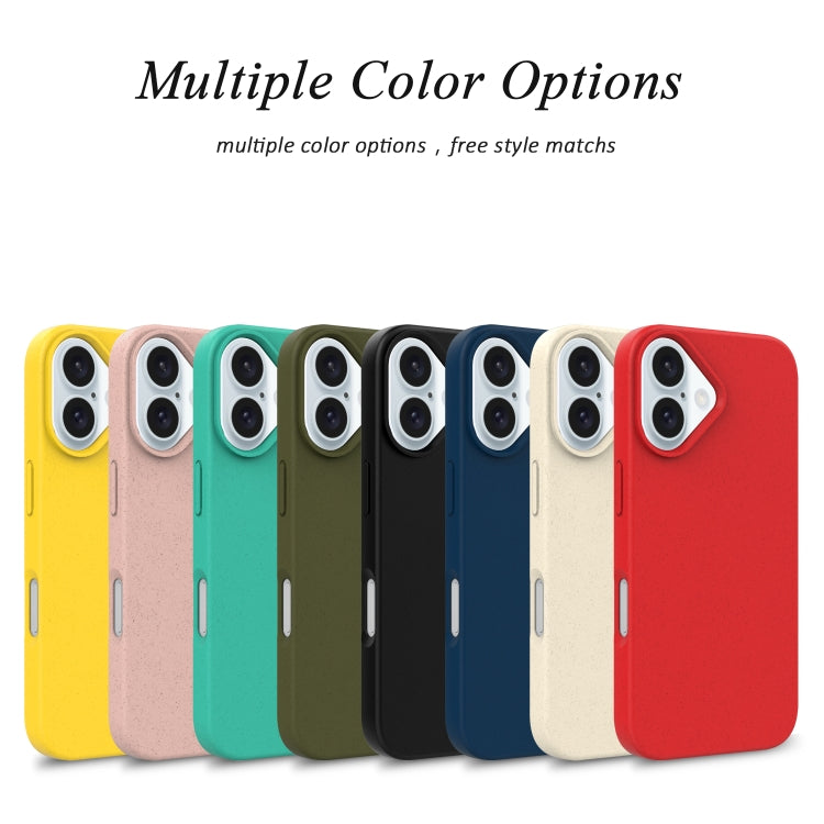 For iPhone 16 Starry Series Shockproof Straw Material + TPU Protective Case(Army Green) - free shipping - PMC TechLife - Order now!