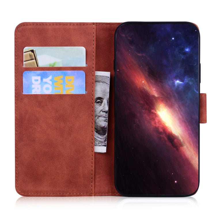 For iPhone 16e Skin Feel Pure Color Flip Leather Phone Case(Brown) - iPhone 16e Cases by PMC TechLife | Online Shopping South Africa | PMC TechLife | Buy Now Pay Later Mobicred