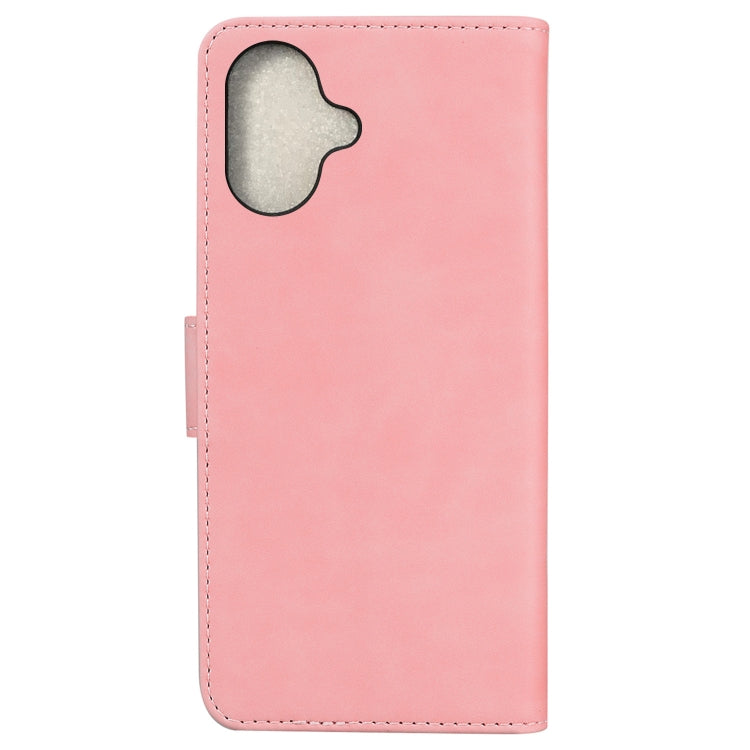 For iPhone 16 Skin Feel Pure Color Flip Leather Phone Case(Pink) - iPhone 16 Cases by PMC Jewellery | Online Shopping South Africa | PMC Jewellery | Buy Now Pay Later Mobicred