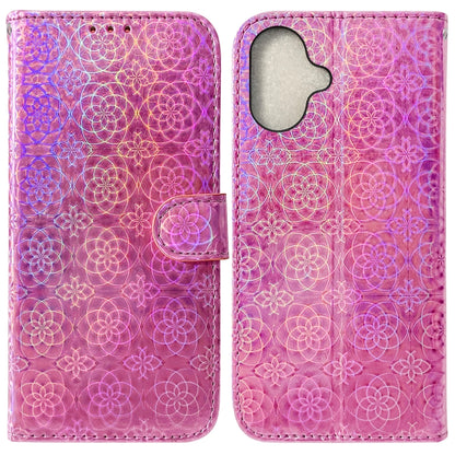 For iPhone 16 Plus Colorful Magnetic Buckle Leather Phone Case(Pink) - iPhone 16 Plus Cases by PMC Jewellery | Online Shopping South Africa | PMC Jewellery | Buy Now Pay Later Mobicred