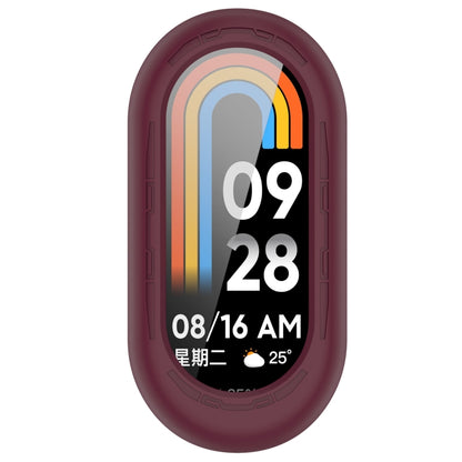 For Xiaomi Mi Band 8 Pure Color Silicone Watch Protective Case(Wine Red) - Watch Cases by PMC Jewellery | Online Shopping South Africa | PMC Jewellery