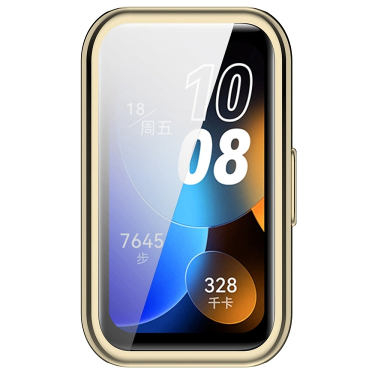 For Huawei Band 8 Full Coverage TPU Electroplating Watch Protective Case(Light Gold) - Watch Cases by PMC TechLife | Online Shopping South Africa | PMC TechLife