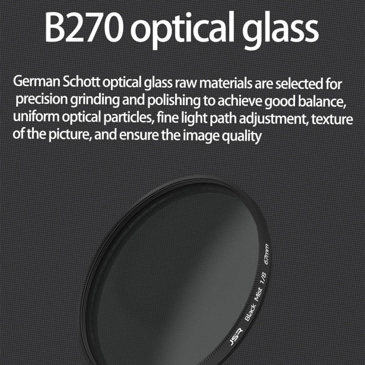 JSR Black Mist Filter Camera Lens Filter, Size:72mm(1/8 Filter) - free shipping - PMC TechLife - Order now!