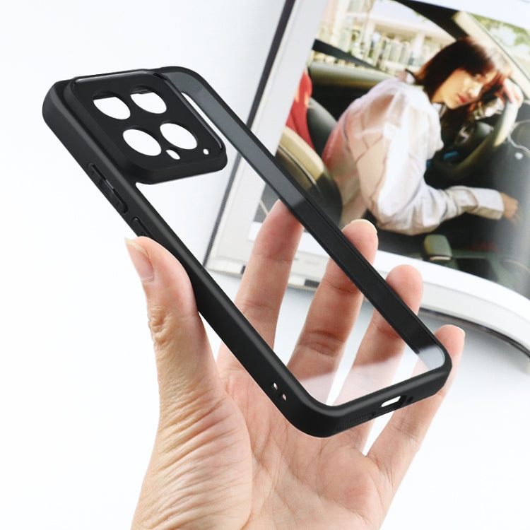 For Xiaomi 14 Frosted TPU + Transparent PC Phone Case(Black) - 14 Cases by PMC Jewellery | Online Shopping South Africa | PMC Jewellery