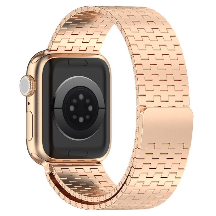 For Apple Watch Ultra 2 49mm Magnetic Buckle Stainless Steel Metal Watch Band(Rose Gold) - Watch Bands by PMC Jewellery | Online Shopping South Africa | PMC Jewellery | Buy Now Pay Later Mobicred