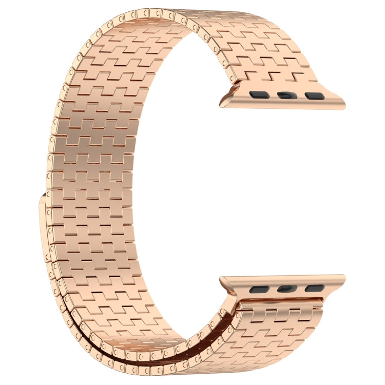 For Apple Watch Ultra 2 49mm Magnetic Buckle Stainless Steel Metal Watch Band(Rose Gold) - Watch Bands by PMC Jewellery | Online Shopping South Africa | PMC Jewellery | Buy Now Pay Later Mobicred