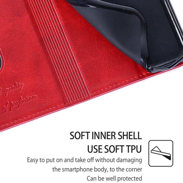 For Honor Magic6 Pro Cow Texture Magnetic Leather Phone Case(Red) - Honor Cases by PMC Jewellery | Online Shopping South Africa | PMC Jewellery | Buy Now Pay Later Mobicred