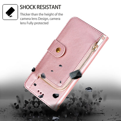 For Honor Magic6 Pro Zipper Bag Leather Phone Case(Rose Gold) - Honor Cases by PMC Jewellery | Online Shopping South Africa | PMC Jewellery | Buy Now Pay Later Mobicred