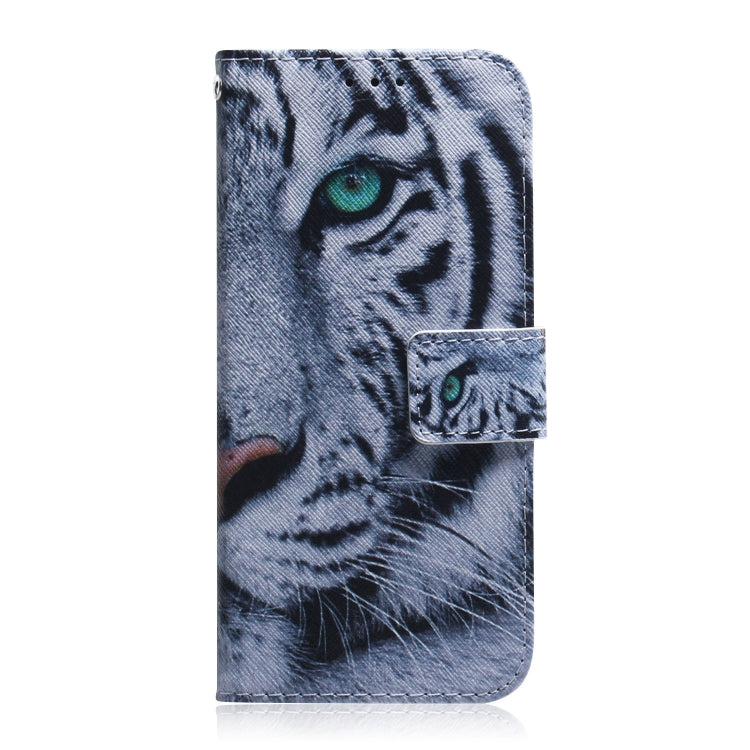 For iPhone 16e Coloured Drawing Flip Leather Phone Case(Tiger) - iPhone 16e Cases by PMC TechLife | Online Shopping South Africa | PMC TechLife | Buy Now Pay Later Mobicred