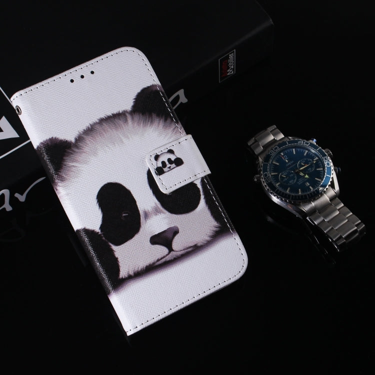 For iPhone 16 Coloured Drawing Flip Leather Phone Case(Panda) - iPhone 16 Cases by PMC Jewellery | Online Shopping South Africa | PMC Jewellery | Buy Now Pay Later Mobicred