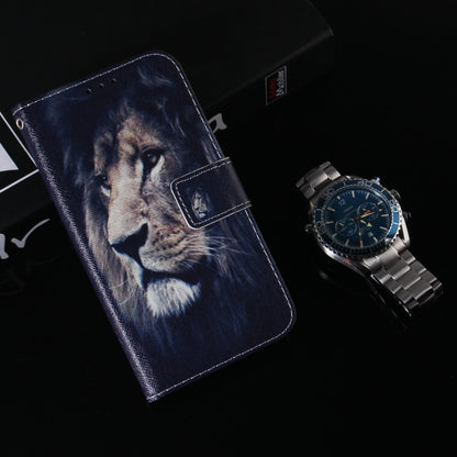 For iPhone 16 Pro Coloured Drawing Flip Leather Phone Case(Lion) - iPhone 16 Pro Cases by PMC Jewellery | Online Shopping South Africa | PMC Jewellery | Buy Now Pay Later Mobicred