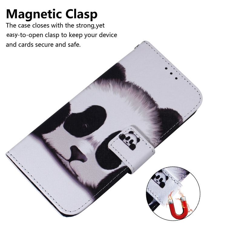 For iPhone 16 Plus Coloured Drawing Flip Leather Phone Case(Panda) - iPhone 16 Plus Cases by PMC TechLife | Online Shopping South Africa | PMC TechLife | Buy Now Pay Later Mobicred