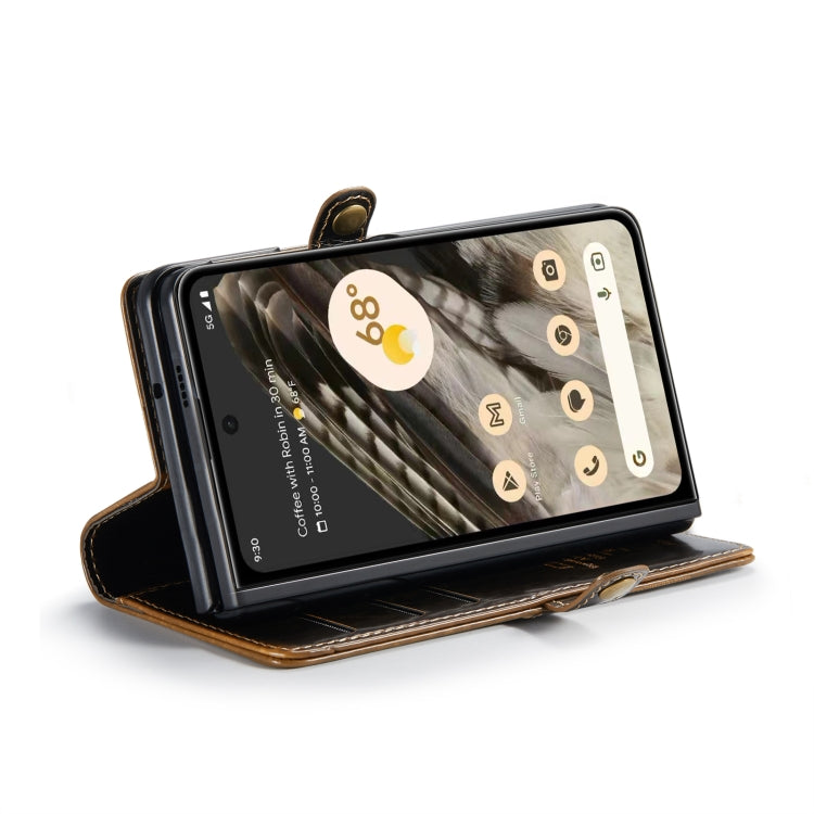 For Google Pixel Fold CaseMe 003 Crazy Horse Texture Leather Phone Case(Coffee) - Google Cases by CaseMe | Online Shopping South Africa | PMC Jewellery | Buy Now Pay Later Mobicred