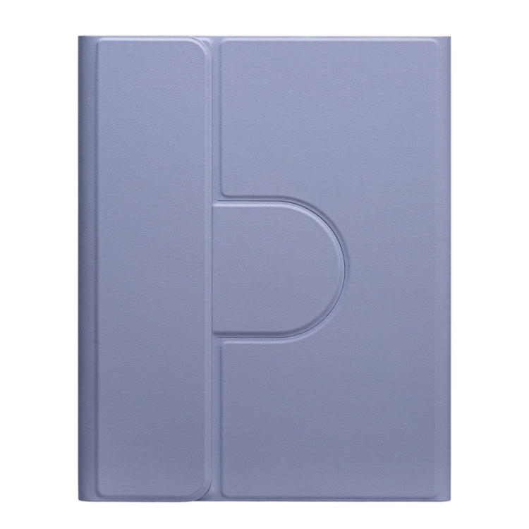 For iPad 10th Gen 10.9 2022 Square Button 360 Degree Rotatable Bluetooth Keyboard Leather Case with Touchpad(Lavender Purple) - Universal by PMC TechLife | Online Shopping South Africa | PMC TechLife