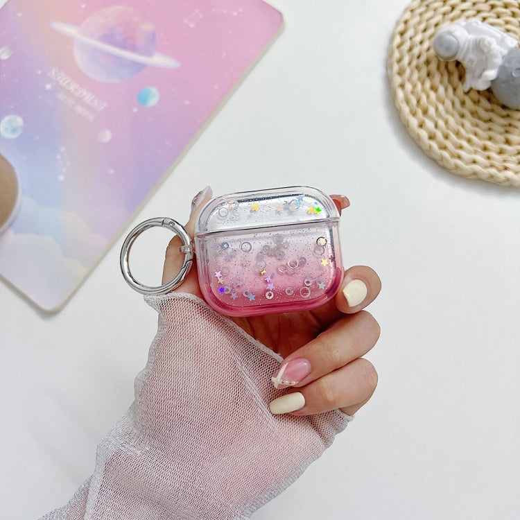For AirPods Pro 2 Transparent Glitter Bluetooth Earphone Protective Case(Red) - free shipping - PMC Jewellery - Order now!