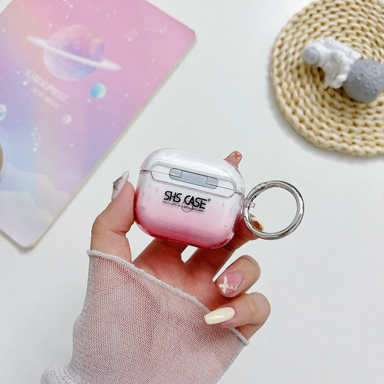 For AirPods Pro 2 Transparent Glitter Bluetooth Earphone Protective Case(Pink) - For AirPods Pro 2 by PMC TechLife | Online Shopping South Africa | PMC TechLife