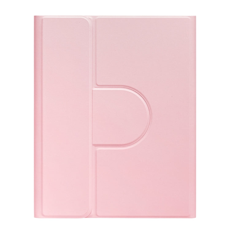 For iPad 10.2 2021 / Air 2019 Round Button 360 Degree Rotatable Bluetooth Keyboard Leather Case with Touchpad(Pink) - Universal by PMC TechLife | Online Shopping South Africa | PMC TechLife | Buy Now Pay Later Mobicred