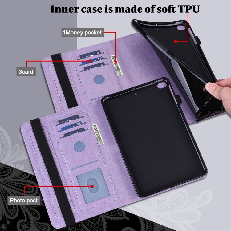 For Amazon Fire Max 11 Lace Flower Embossing Pattern Leather Tablet Case(Purple) - Amazon by PMC TechLife | Online Shopping South Africa | PMC TechLife | Buy Now Pay Later Mobicred