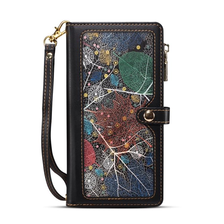 For iPhone 16 Pro ESEBLE Star Series Lanyard Zipper Wallet RFID Leather Case(Black) - iPhone 16 Pro Cases by ESEBLE | Online Shopping South Africa | PMC TechLife | Buy Now Pay Later Mobicred