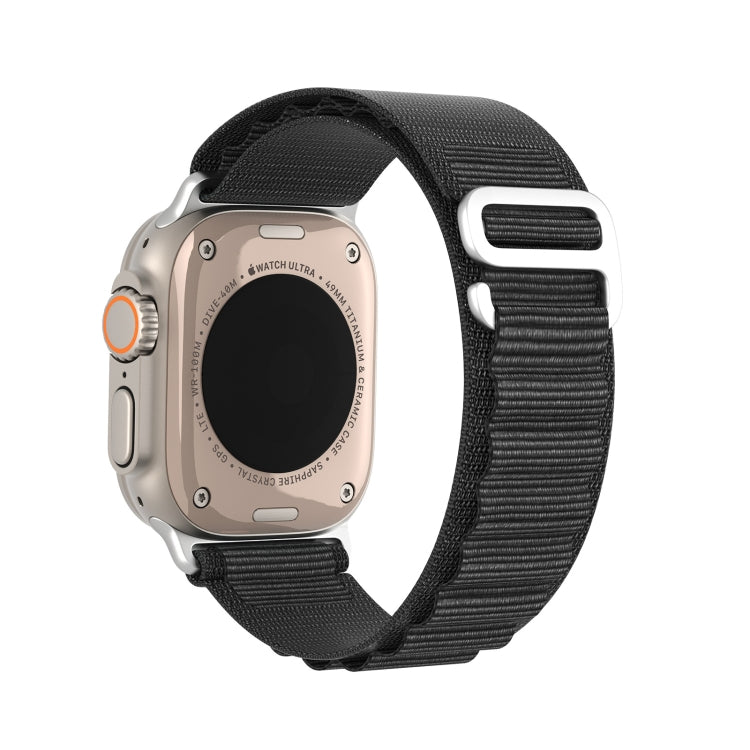 For Apple Watch Series 8 41mm DUX DUCIS GS Series Nylon Loop Watch Band(Black) - Watch Bands by DUX DUCIS | Online Shopping South Africa | PMC Jewellery | Buy Now Pay Later Mobicred