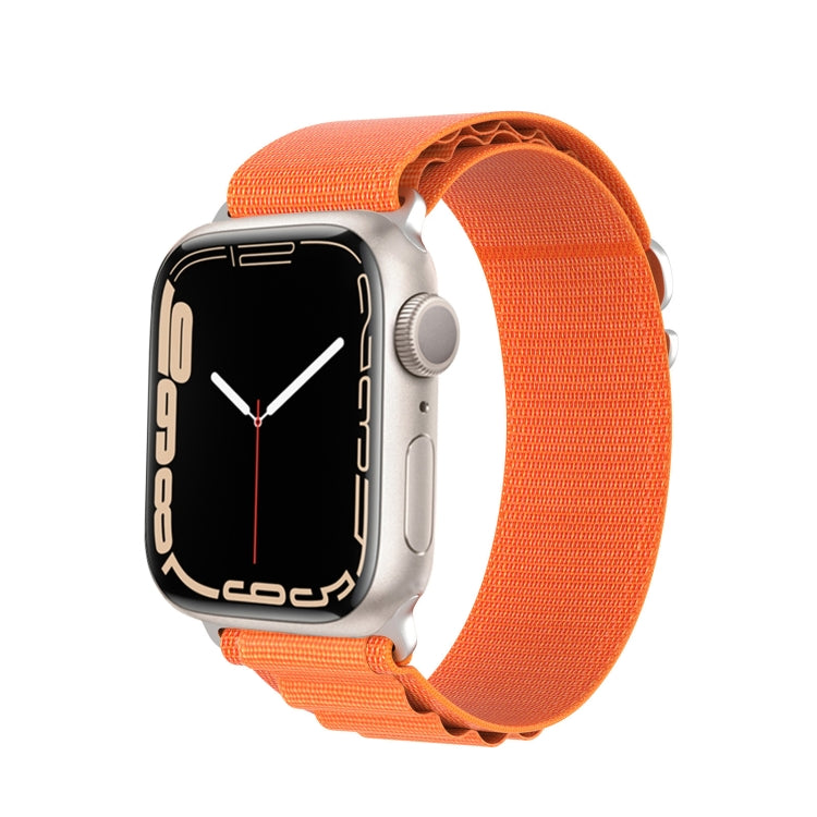 For Apple Watch Series 5 44mm DUX DUCIS GS Series Nylon Loop Watch Band(Orange) - Watch Bands by DUX DUCIS | Online Shopping South Africa | PMC Jewellery | Buy Now Pay Later Mobicred